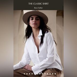 NWT Banana Republic The Classic Shirt White Button Down